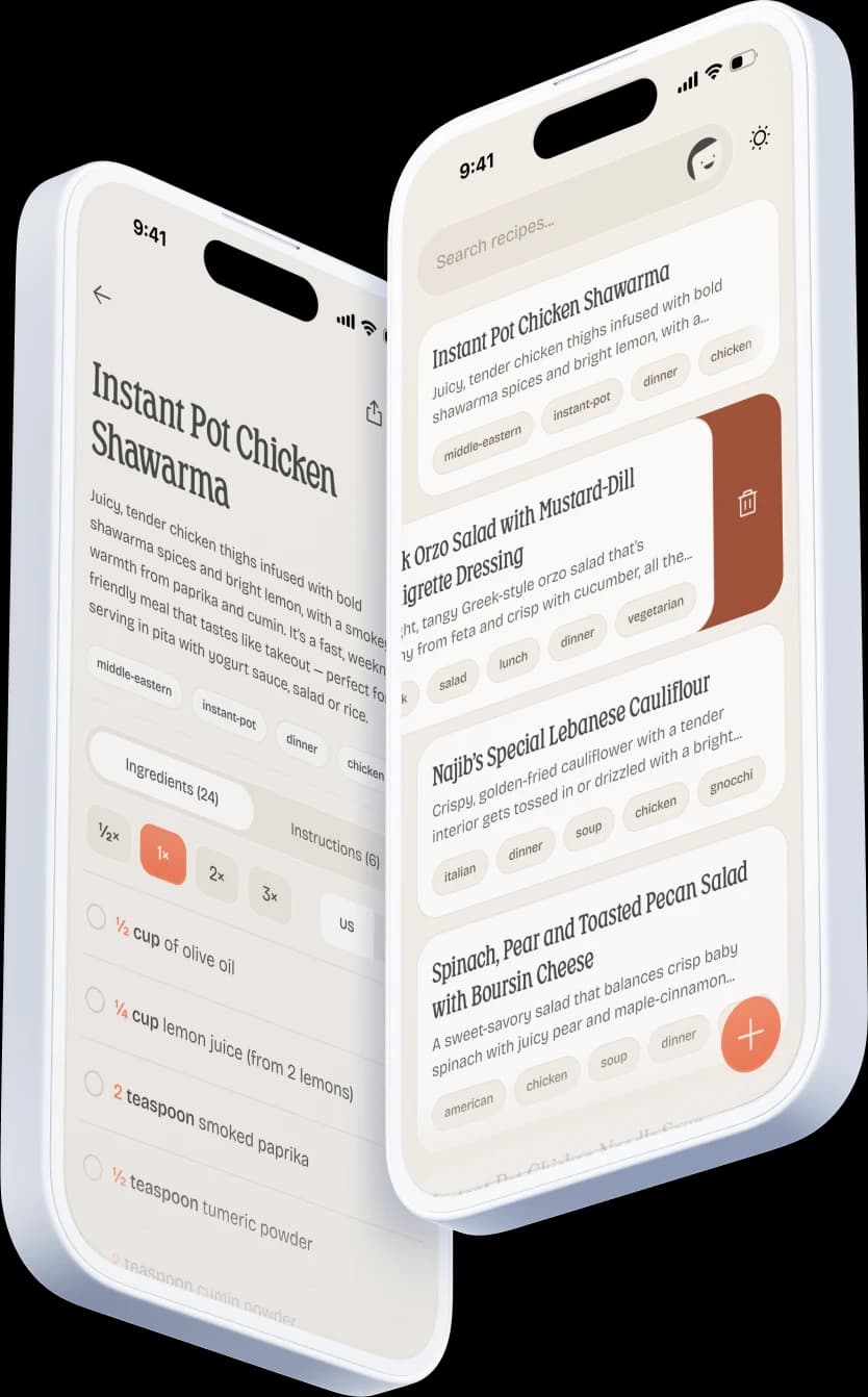 Recipunk app on mobile devices